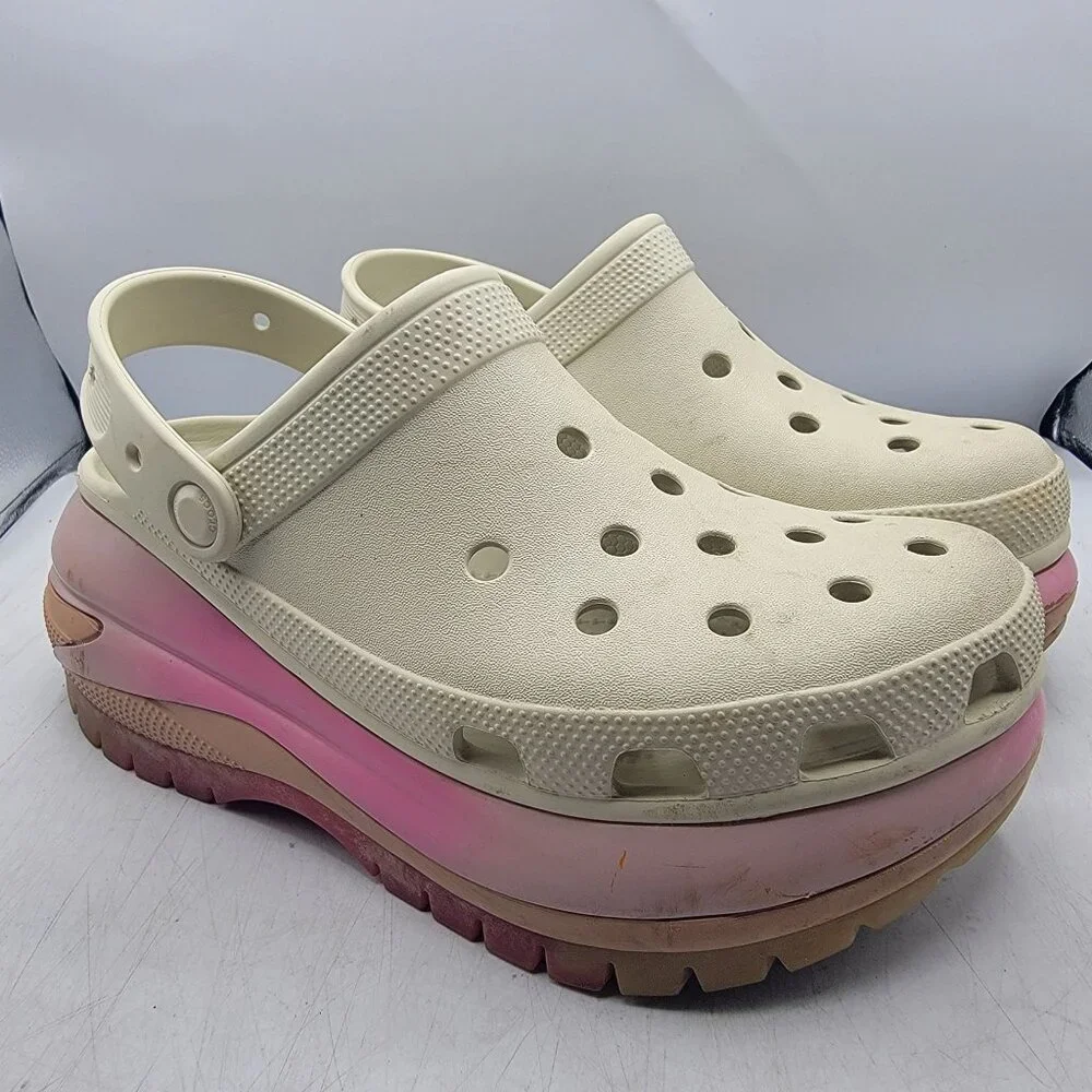 Crocs Mega Crush Classic Womens 9 Platform Clogs Comfort Walking Casual